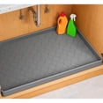 thumbnail image 1 of Tapete impermeable para debajo del fregadero, protector de gabinete de silicona gruesa para cocina y baño, forro de estante, organizador y almacenamiento del hogar, bandeja, 1 of 4