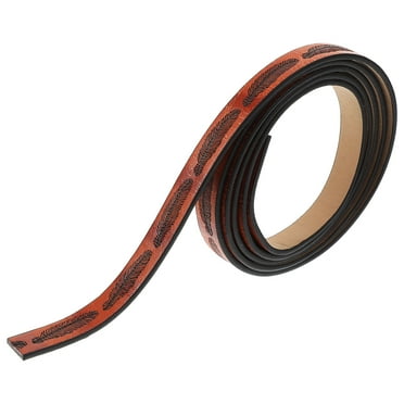 HEMOTON 1 Roll of Leather Strap Strip Texture Leather Belt Wrap for DIY Crafts Projects Clothing Making Bag Handle