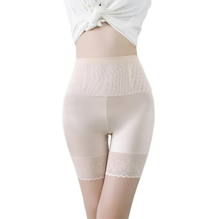 

ZUARFY Women High Waist Tummy Control Safety Pants Seamless Lace Body Shaper Underwear