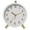 White, variant on Quiet Mechanism Round Analog Alarm Clock with Soft Night Light for Easy Time Checking Metal Table Clock Operated