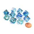 thumbnail image 1 of Juego de dados Game Dice Chessex d10 Nebula Luminary Oceanic con oro, 1 of 2
