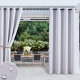thumbnail image 1 of Shiyou-rideau Extérieur 96 Long pour Patio Imperméable Assombrissement de Pièce Rideaux Extérieurs Réduction de Rayons avec Anneaux 1 Panneau 52 par 96 Blanc Grisâtre, 1 of 4
