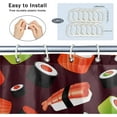 thumbnail image 4 of Sushi Japanese Food Shower Curtain for Bathroom Shower Curtain Set with 12 Hooks Waterproof Fabric Bath Curtain for Bathtub Restroom Decor, 72 X 72 in, 4 of 6