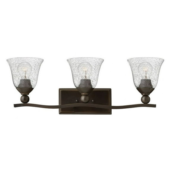 5893OB-CL Hinkley Lighting Bolla - 3 Light Bath Vanity in Transitional Style - 26 Inches Wide by 8.75 Inches High-Olde Bronze Finish-Clear Seedy Glass