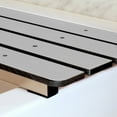 thumbnail image 4 of Hermosa 32" x 13.5" Back Wall-Mount Folding Phenolic Gray Tub Seat with 3" Slats, 4 of 8