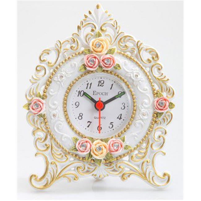 Maples FL92 Floral Table Clock
