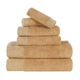 thumbnail image 2 of BNM Rayon from Bamboo Cotton Blend 6 Piece Bathroom Towel Set, Gold, 2 of 12