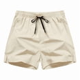 thumbnail image 6 of Womens Sweat Shorts Quick Dry Shorts for Womens Summer Cooling Lightweight Shorts Elastic Waist Fitness Sports Bottoms Beige S, 6 of 7