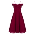 thumbnail image 2 of Kids Girls Chiffon Party Dress Off-the-Shoulder A-Line Floor Length Dresses, 2 of 7
