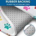 thumbnail image 4 of Colorful Dog Paw Footprint Bathroom Rugs Sets 3 Piece,Toilet Cover Set,Absorbent Non Slip Bathroom Mats Sets with U-Shaped Contour Rug Toilet Rug Set, 4 of 5