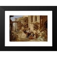 thumbnail image 2 of Alexander Lauréus 24x18 Black Modern Framed Museum Art Print Titled - Street View in Rome (1823), 2 of 5