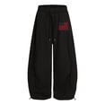 thumbnail image 3 of Shadoumai Girls Loose Casual Sweatpants Curved Leg Design Loose Breathable Jogger Pants Relaxed Fit Sport Pants For Girls Daily Wear,Girls Uniform Pants 6-7 Years, 3 of 5