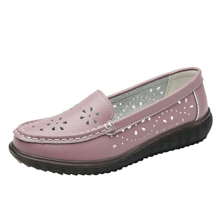 

Sngxgn Loafers for Women Shoes Casual: Slip on Flat Shoes Ladies Comfortable Dressy Moccasins Driving Loafers(Pink 7)