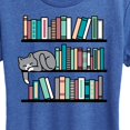 thumbnail image 3 of Instant Message - Cat Book Shelf - Women's Short Sleeve Graphic T-Shirt, 3 of 6