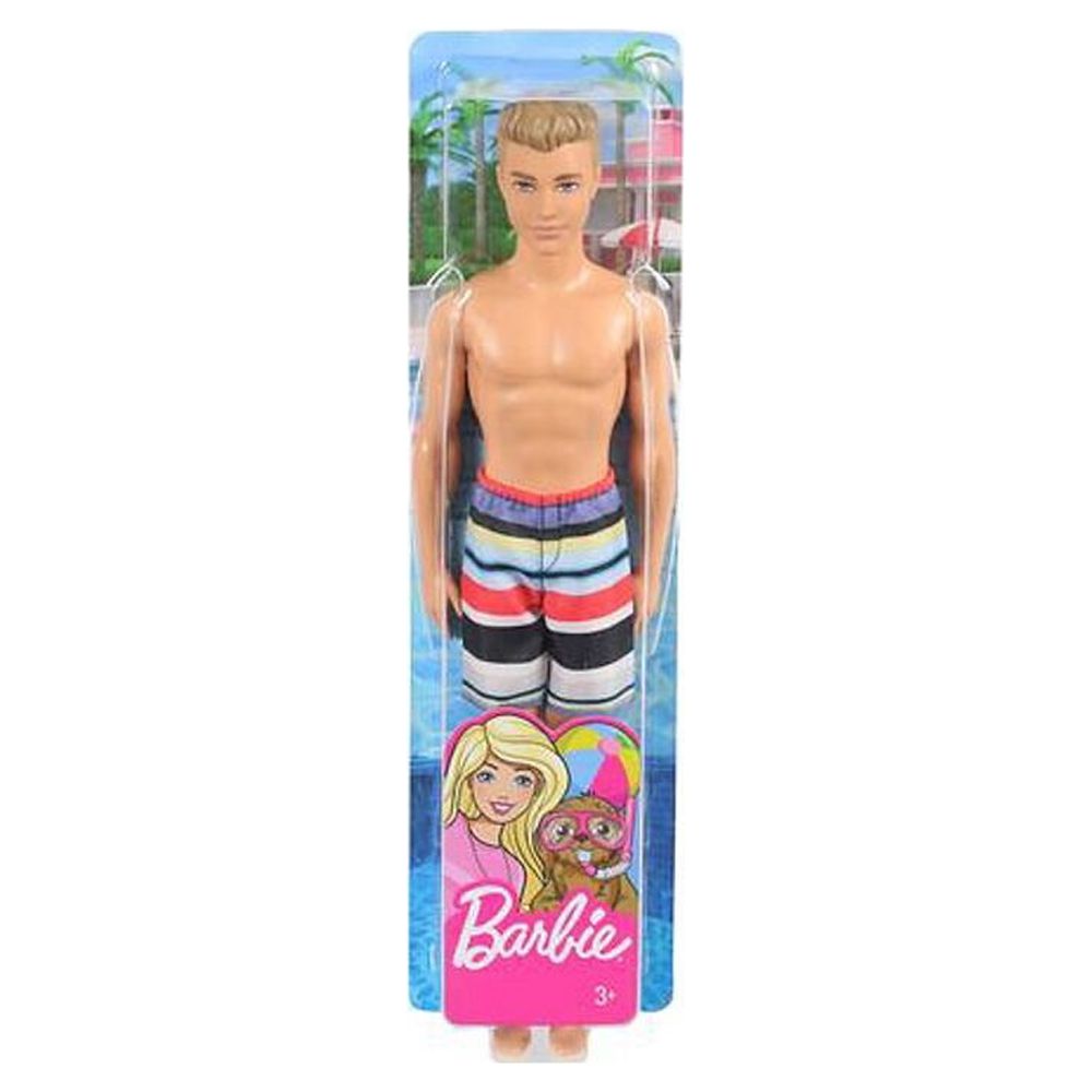 Barbie Ken Beach Doll with Blonde Hair & Striped Swimsuit - image 5 of 5
