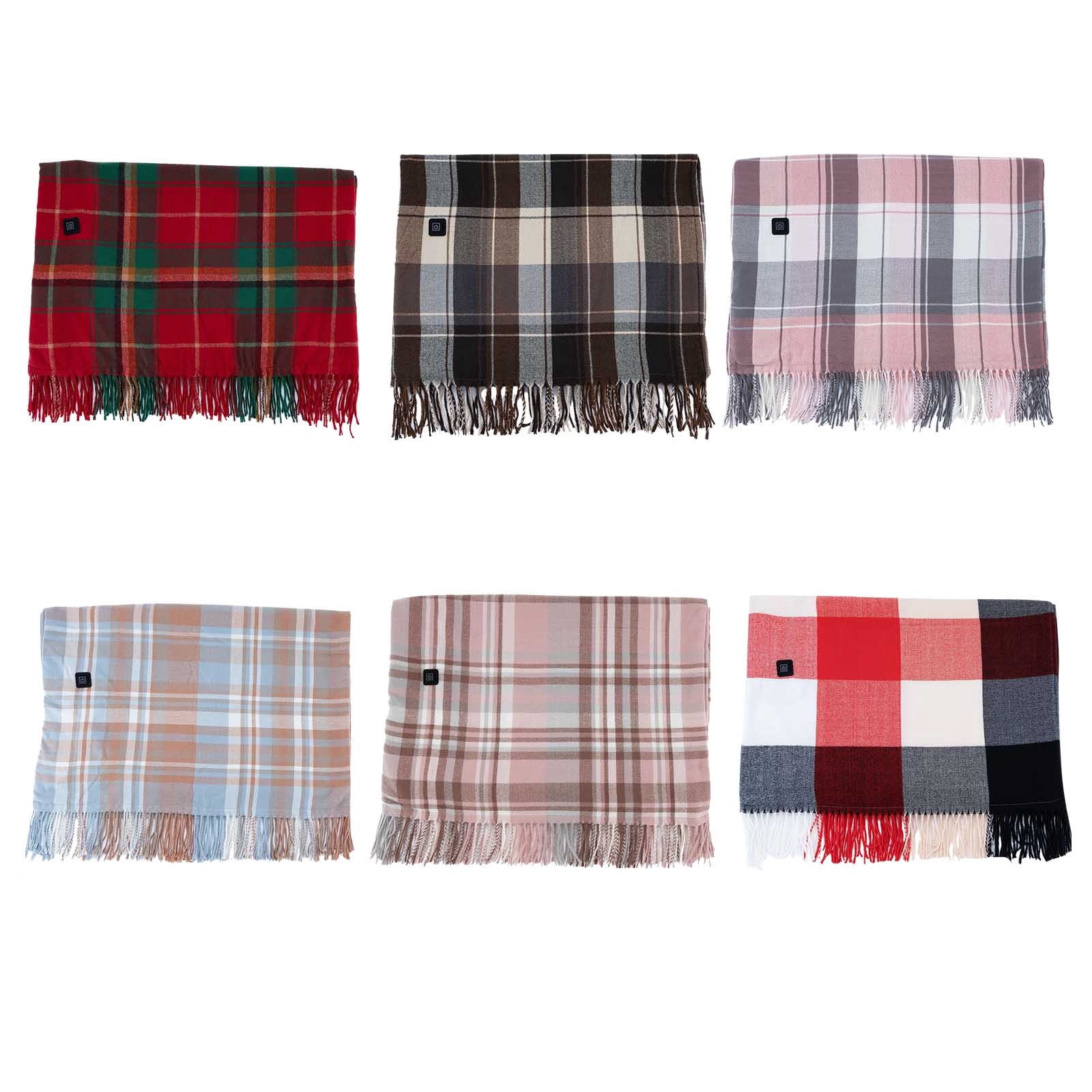 USB Heated Wearable Blanket with Zipper Portable Washable Electric Throw Wrap