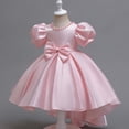 thumbnail image 7 of XEGLSBU Girls Dresses Size 14-16 Girls Satin Backless Pageant Dress Gown Girl Dress for Stage Performance Light Pink Size 4-5 Years, 7 of 7