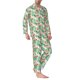 thumbnail image 2 of Fotbe Flamingo And Monstera Pijama de Hombre con Estampado de Manga Larga, Conjunto de 2 Piezas, Ropa de Dormir Suave y Cómoda con Bolsillos-Large, 2 of 7