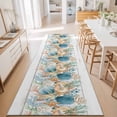 thumbnail image 3 of Hallway Runner Rug 2'x6', Vintage Beach Coastal Kitchen Runner Rugs Non-Slip Carpet Mats, Nautical Shell Starfish Coral Summer Bedside Rugs Runners Washable Floor Carpet for Bathroom Laundry Room, 3 of 8