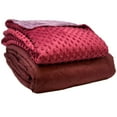 thumbnail image 1 of 20lbs 60X80-Burgundy COMBO weighted blanket&cover-, 1 of 3