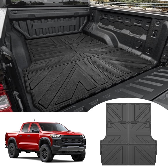 JTYZSM Truck Bed Mat for 2023 2024 2025 Chevy Colorado/GMC Canyon 5FT Only Bed Liner All Weather Protection TPE Bed Cargo Mat Rea