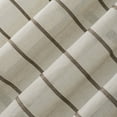 thumbnail image 5 of Clean Window Twill Stripe Anti-Dust Linen Blend Sheer Curtain Panel, 52"x84", Mocha Brown, 5 of 9