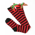 thumbnail image 6 of Xmarks Long Striped Socks Knitted Knee Thigh High Socks for Halloween Christmas Cosplay and Daily Wear, 6 of 6