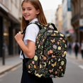 thumbnail image 6 of FKELYI Butterfly Flower Star Print 17 Inch School Backpack for Kids Schoolbag Casual Daypack with Multi-Pockets for Girls Spacious Rucksack Bookbag for Elementary Student, 6 of 7
