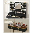 thumbnail image 5 of Vanity Desk with Mirror and 10 LED Lights, 3 Levels of Adjustable Brightness, 5 of 6