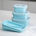 thumbnail image 4 of Fiambrera plegable portátil de silicona creativa, caja para mantener la comida fresca en el refrigerador, lonchera para estudiantes, lonchera para horno microondas, lonchera, juego de 4 piezas, 4 of 5
