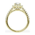 thumbnail image 3 of Unique Moments 1.50 ct Lab Grown Cushion Halo Diamond Engagement Ring Split Shank 10k Yellow Gold, 3 of 7