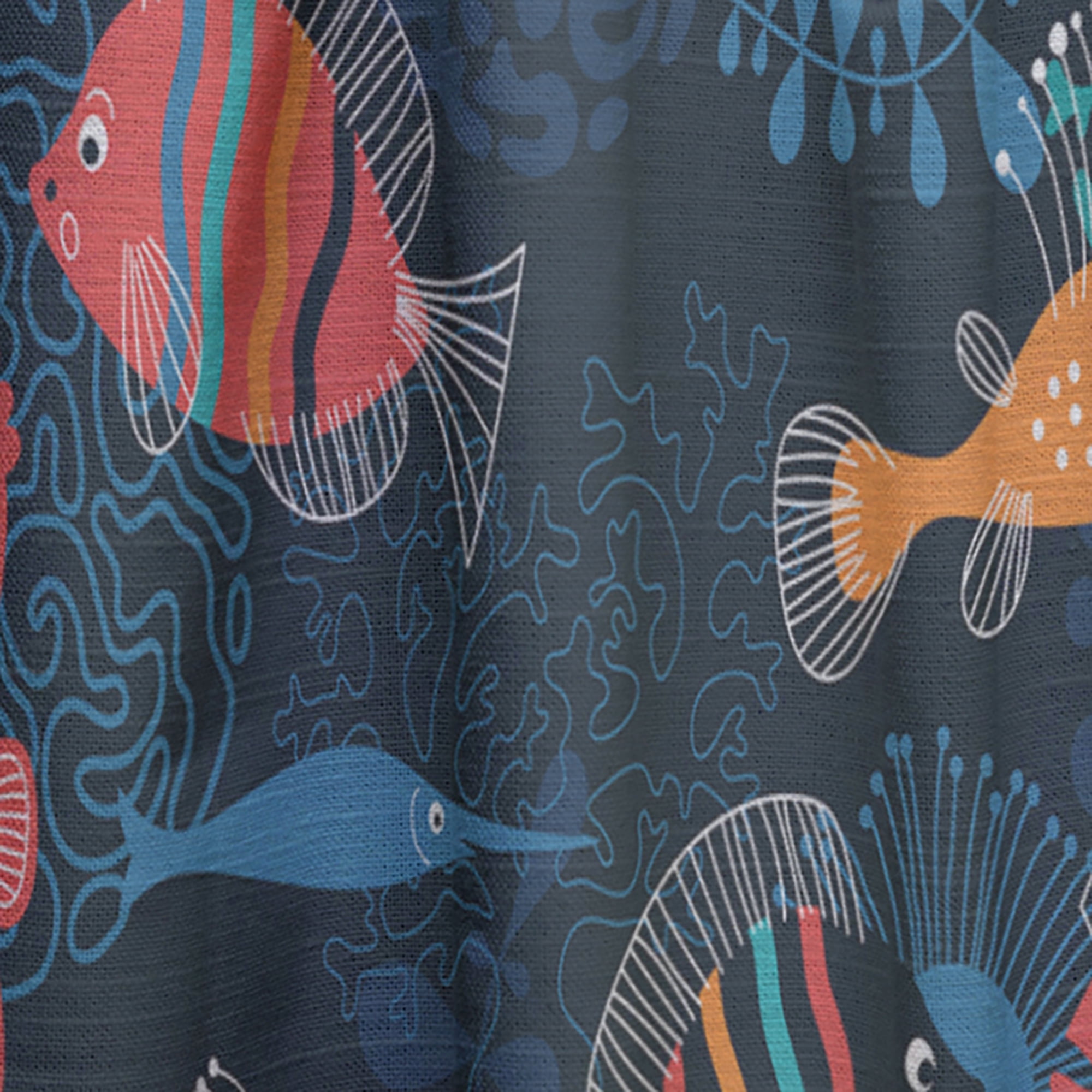 Designart 'Costal Life Form II' Animals Curtain Panel