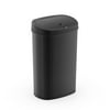 Mainstays, 13.2 gal /50 L Motion Sensor Kitchen Garbage Can, Black Stainless Steel