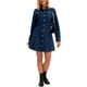 thumbnail image 2 of Vestido de mezclilla para mujer INSPIRE CHIC con botones, cuello, mangas largas, bolsillos, corte A, largo hasta la rodilla, 2XL, azul oscuro, 2 of 6