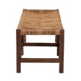 thumbnail image 3 of bali & pari Liza Bohemian Natural Seagrass and Wood Accent Bench, 3 of 6
