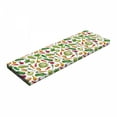 thumbnail image 1 of Vegetables Bench Pad, Continuous Pattern with Detailed Colored Drawn Delicious Natural Healthy Food, HR Foam Cushion with Decorative Fabric Cover, 45" x 15" x 2", Multicolor, by Ambesonne, 1 of 3