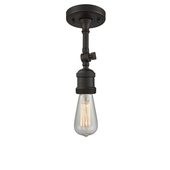 Innovations 1-LT LED Bare Bulb 4.5" Semi-Flush Mount - Oil Rubbed Bronze - 200NH-F-OB-LED