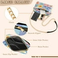 thumbnail image 3 of FORMRS Women Crossbody Purse with Chain Strap Vegan Leather Shoulder Handbag, Blue Flowers, 3 of 7