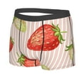 thumbnail image 2 of Disketp Strawberries Men'S Boxer Briefs,Soft And Breathable Cotton Underwear With Comfortflex Waistband, 2 of 8