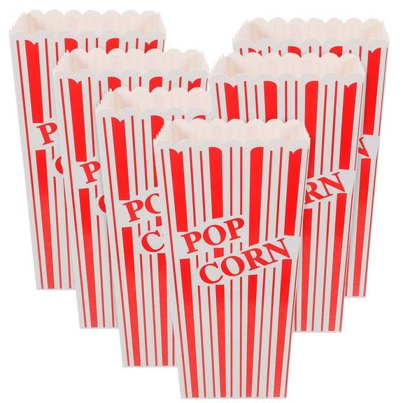 HONITANO 6Pcs Popcorn Containers Movie Night Reusable for Snacks and Treats 19X10cm