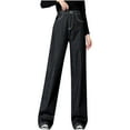 thumbnail image 1 of Pantalones de pierna ancha de talle alto de invierno sólido para mujer Jeggings ajustados elásticos para mantener el calor Fridja  hfkajh103465, 1 of 7