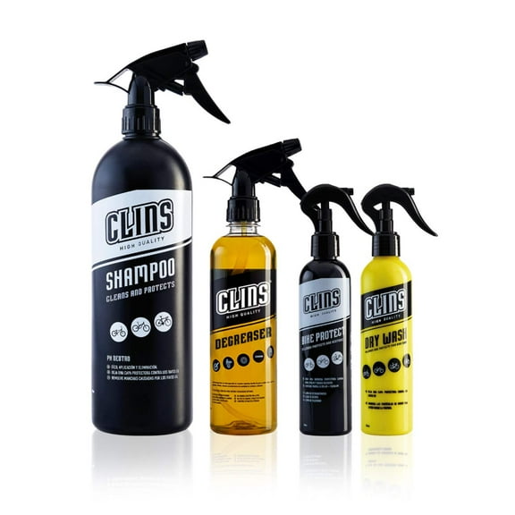 CLEANING KIT 4 CLINS ( SHAMPOO   DEGREASER   BIKE PROTECT   DRY WASH)