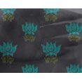 thumbnail image 4 of oneOone Georgette Viscose Fabric Leaves & Lotus Block Printed Craft Fabric BTY 42 Inch Wide, 4 of 4