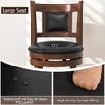 thumbnail image 6 of Topbuy 25.5” Upholstered Bar Stools Set of 2 360° Swivel Round Counter/Bar Height Stools w/Curved Backrest & Footrest, 6 of 8