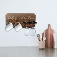 thumbnail image 4 of BarConic "Perk Up, Wine Down" Wood and Baltic Birch Coffee Mug and Wine Glass Holder, New, 4 of 5