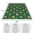 thumbnail image 3 of Fotbe green Christmas Element Manta de Franela Acolchonada con Estampado, Súper Suave y Esponjosa, Extra Grande para Sofá, Cama, Uso Todo el Año-60"x50", 3 of 7