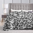 thumbnail image 5 of Snow Camouflage Texture Blanket, Fluffy Soft Cozy Blanket Flannel Plush Microfiber Couch Throw, Bedding, 40"x30", 5 of 7