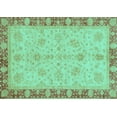 thumbnail image 1 of Ahgly Company Indoor Rectangle Oriental Turquoise Blue Traditional Area Rugs, 7' x 10', 1 of 4