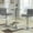 gray, variant on Vineego Modern Square PU Leather Swivel Adjustable Bar Stool, Set of 2, Bar Stool for Kitchen Counter,Red