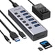 thumbnail image 2 of Hub USB 3.0 alimentado, concentrador USB de 8 puertos con puerto lecto, 2 of 2